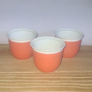 Vintage Olympian Therm-o-ware Insulated Custard Bowls Small Plastic Bowls Picnic